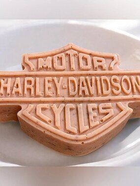 Sandalwood Harley Davidson Peach Soap 5x3in 5oz HANDMADE Shea butter